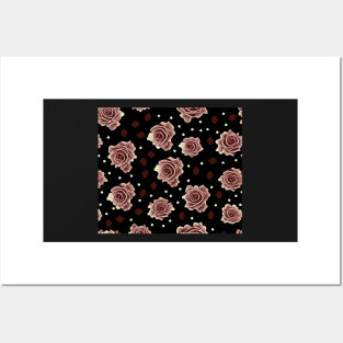 rose pattern Posters and Art